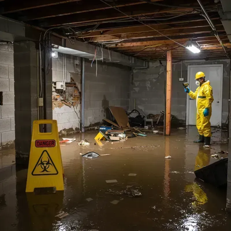 Flooded Basement Electrical Hazard in Miller County, MO Property