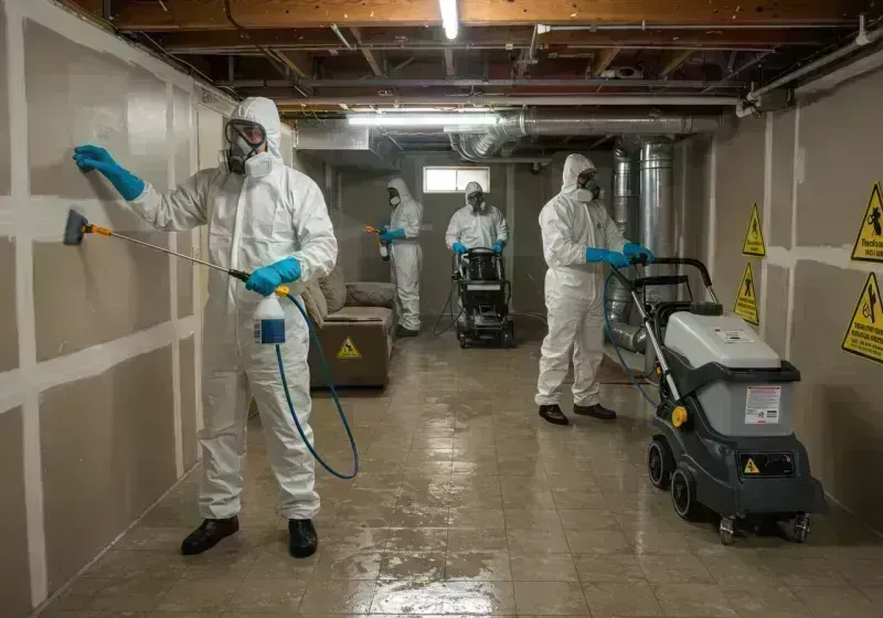 Basement Moisture Removal and Structural Drying process in Miller County, MO